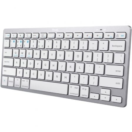 Teclado Compacto Inalámbrico Trust 24654/ Plata