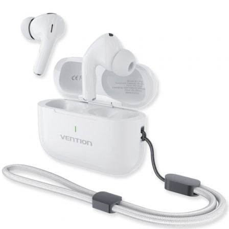 Auriculares Bluetooth Vention Echo Lite E11 Plus con estuche de carga/ Autonomía 6h/ Blancos